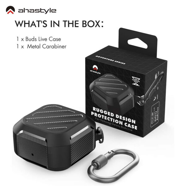 AHASTYLE Shock-Proof Rugged Protective Cover For Galaxy Buds PT131 - Image 6